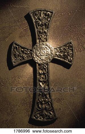 Stock Photograph - Antiqued cross. Fotosearch