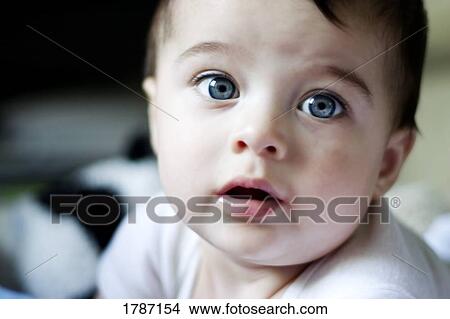 Baby with blue eyes View Large Photo Image Picture - Baby with blue eyes. Fotosearch