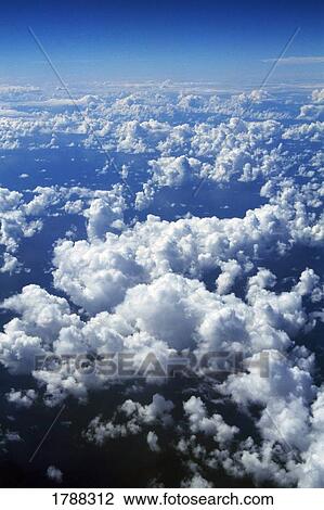 Stock Image - Clouds from aerial view. Fotosearch