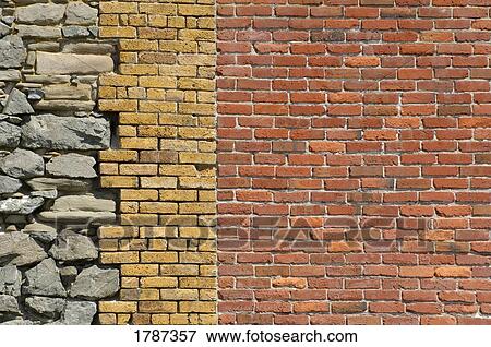 Stock Photo - Coloured brick wall. Fotosearch