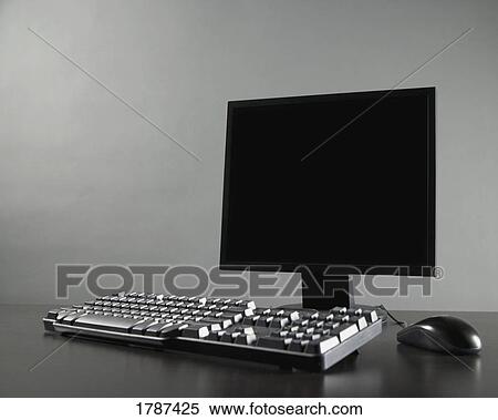 Flat screen computer monitor with keyboard and mouse View Large Photo Image Stock Photography - Flat screen computer monitor with keyboard and mouse. Fotosearch