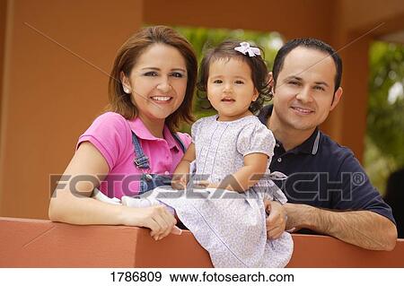 Stock Photo - Hispanic Family Portrait. Fotosearch