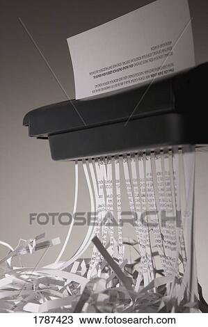 Stock Image - Paper shredder. Fotosearch