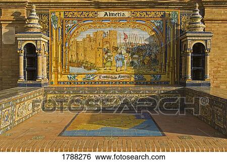 Plaza de España, Seville, Spain View Large Photo Image Stock Photograph - Plaza de España, Seville, Spain. Fotosearch