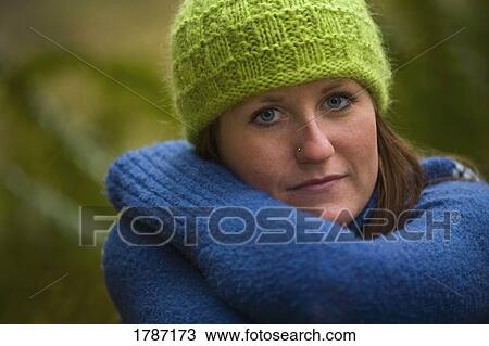 Stock Image - Portrait of a woman. Fotosearch