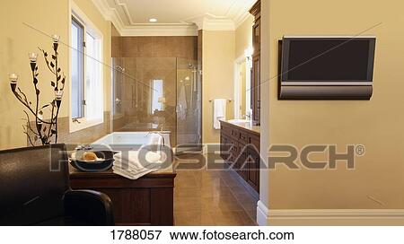 Stock Photo - Show home bathroom. Fotosearch