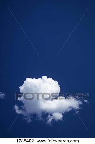 Stock Image - Single cloud in sky. Fotosearch