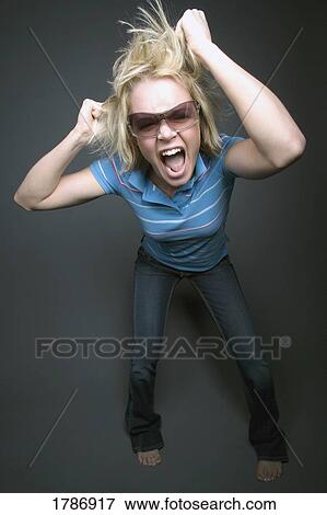 Woman screaming View Large Photo Image Stock Photo - Woman screaming. Fotosearch