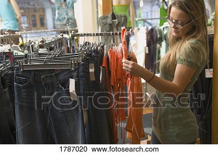 Stock Image - Woman shopping. Fotosearch