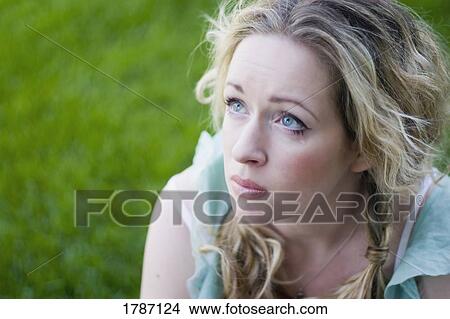Picture - Woman with tear. Fotosearch