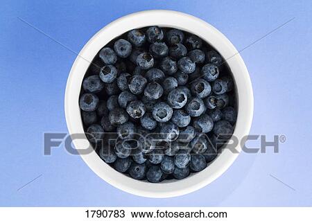 Stock Image - Bowl of blueberries. Fotosearch
