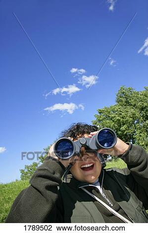 Boy with Binoculars View Large Photo Image Stock Image - Boy with Binoculars. Fotosearch
