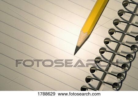 Coil notebook and pencil View Large Photo Image Stock Photo - Coil notebook and pencil. Fotosearch