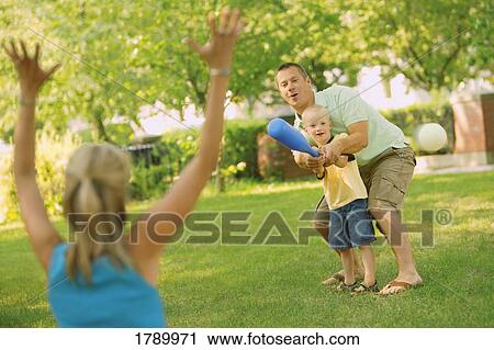 Family Playing Baseball View Large Photo Image Stock Image - Family Playing Baseball. Fotosearch