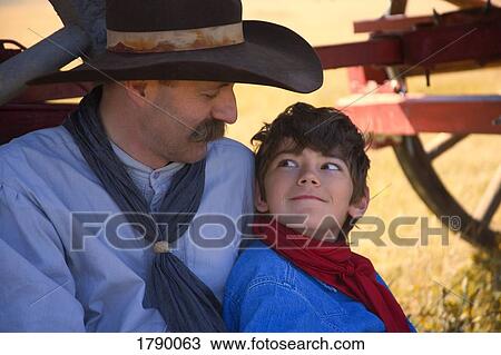 Stock Image - Father and son. Fotosearch
