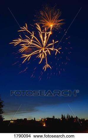 Picture - Fireworks display. Fotosearch