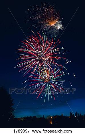 Stock Photo - Fireworks display. Fotosearch