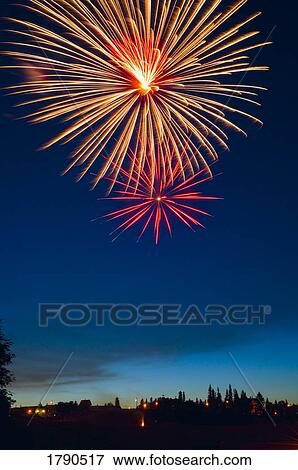 Stock Photo - Fireworks display. Fotosearch