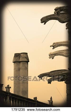 Gargoyles from Notre Dame Cathedral, France View Large Photo Image Stock Photography - Gargoyles from Notre Dame Cathedral, France. Fotosearch