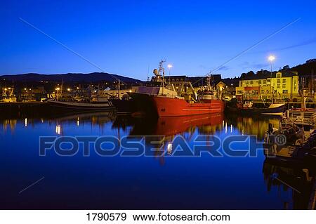 Harbor at night View Large Photo Image Stock Photo - Harbor at night. Fotosearch