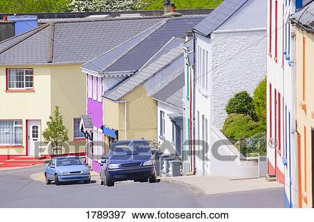 Houses in urban neighborhood View Large Photo Image Stock Photo - Houses in urban neighborhood. Fotosearch