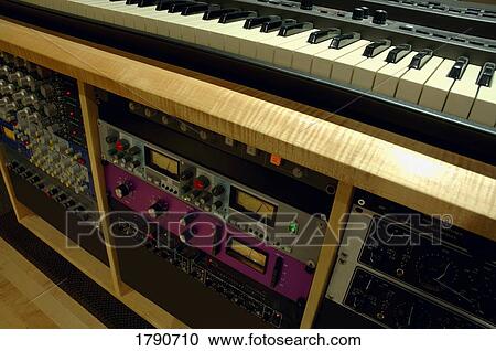 Keyboard and outboard effects in recording studio View Large Photo Image Stock Image - Keyboard and outboard effects in recording studio. Fotosearch