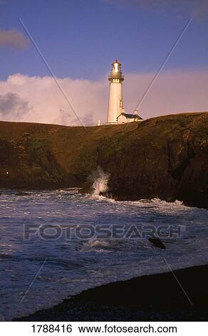 Lighthouse on bluff View Large Photo Image Stock Photograph - Lighthouse on bluff. Fotosearch