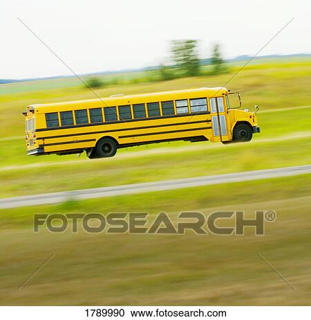 Moving school bus View Large Photo Image Stock Image - Moving school bus. Fotosearch