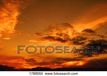 Stock Photography - Orange hue sky. Fotosearch