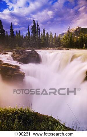 Scenic mountain waterfall View Large Photo Image Stock Image - Scenic mountain waterfall. Fotosearch