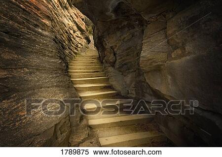 Stairway in Rocks View Large Photo Image Stock Photography - Stairway in Rocks. Fotosearch