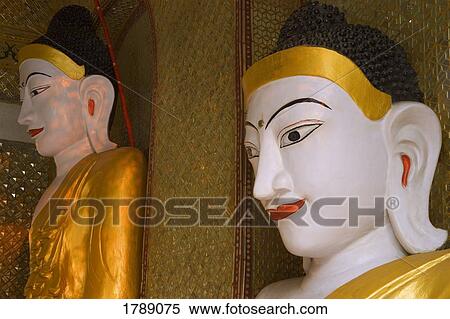 Statues of Buddhas, Shwedagon Pagoda, Rangoon, Myanmar View Large Photo Image Stock Photography - Statues of Buddhas, Shwedagon Pagoda, Rangoon, Myanmar. Fotosearch