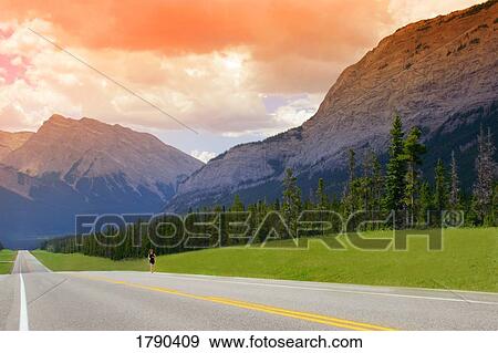 Stock Photo - Sunset in the Rocky Mountains. Fotosearch