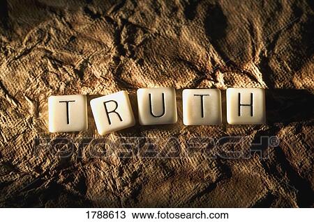 Stock Image - Truth letter tiles. Fotosearch