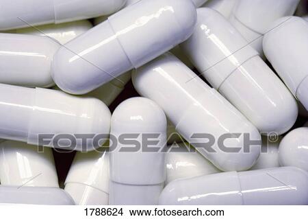 Picture - White pills. Fotosearch