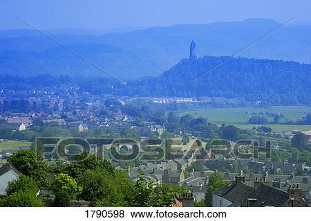 William Wallace Monument in the distance View Large Photo Image Stock Photo - William Wallace Monument in the distance. Fotosearch