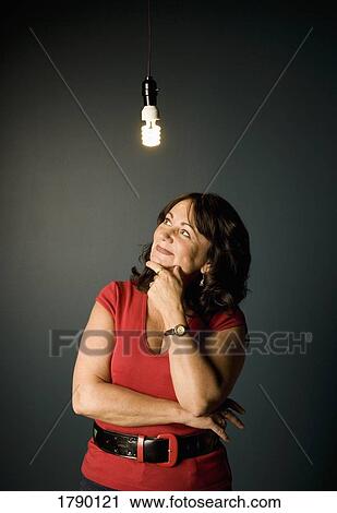 Woman has idea View Large Photo Image Stock Image - Woman has idea. Fotosearch