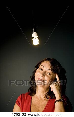 Stock Image - Woman has idea. Fotosearch