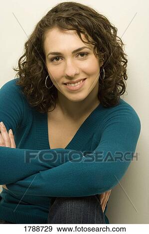 Young brunette woman View Large Photo Image Stock Photo - Young brunette woman. Fotosearch