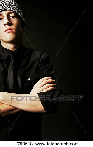 Young man alternative style View Large Photo Image Stock Photo - Young man alternative style. Fotosearch
