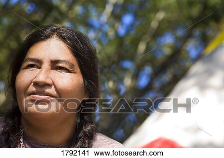 Stock Image - Aboriginal woman. Fotosearch