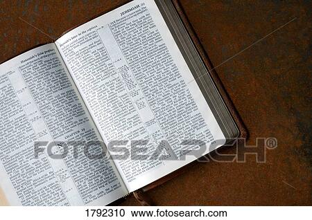 Stock Image - Bible open to Jeremiah. Fotosearch