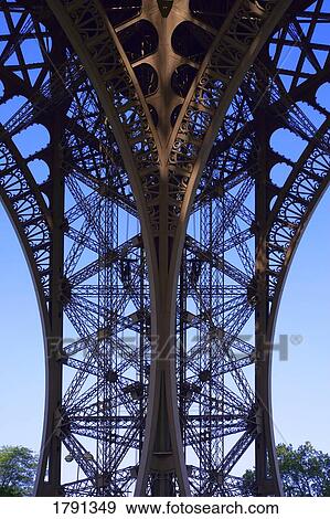 Close up of base of Eiffel Tower View Large Photo Image Stock Photo - Close up of base of Eiffel Tower. Fotosearch