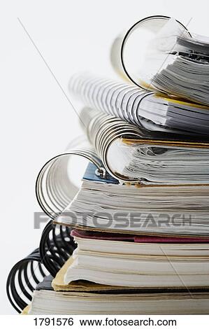 Coil-bound documents View Large Photo Image Stock Photograph - Coil-bound documents. Fotosearch