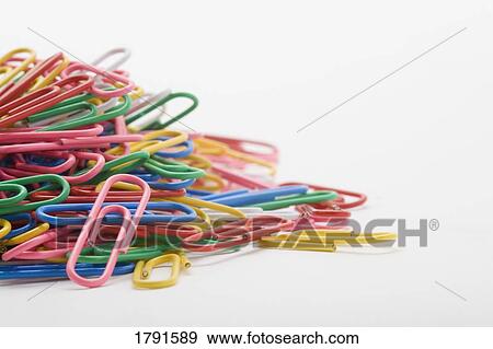Coloured paper clips View Large Photo Image Stock Photo - Coloured paper clips. Fotosearch