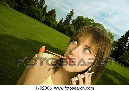 Female playing with bubblegum View Large Photo Image Stock Photography - Female playing with bubblegum. Fotosearch