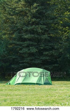 Stock Photograph - Green tent. Fotosearch