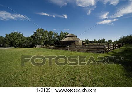 Henderson Round Barn at Fort Edmonton View Large Photo Image Stock Image - Henderson Round Barn at Fort Edmonton. Fotosearch