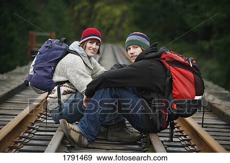 Hikers in British Columbia View Large Photo Image Stock Photo - Hikers in British Columbia. Fotosearch