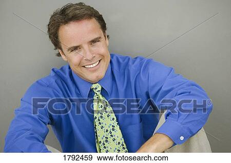 Stock Photo - Man smiling. Fotosearch